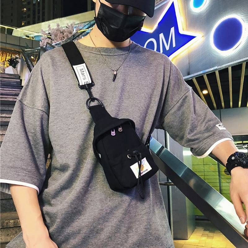 Canvas Portable Adjustable Techwear Sling Bag — Adjustable design to tailor the fit