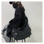 Canvas Tactical Straps Techwear Crossbody Bag with Chain - ATLAS 1
