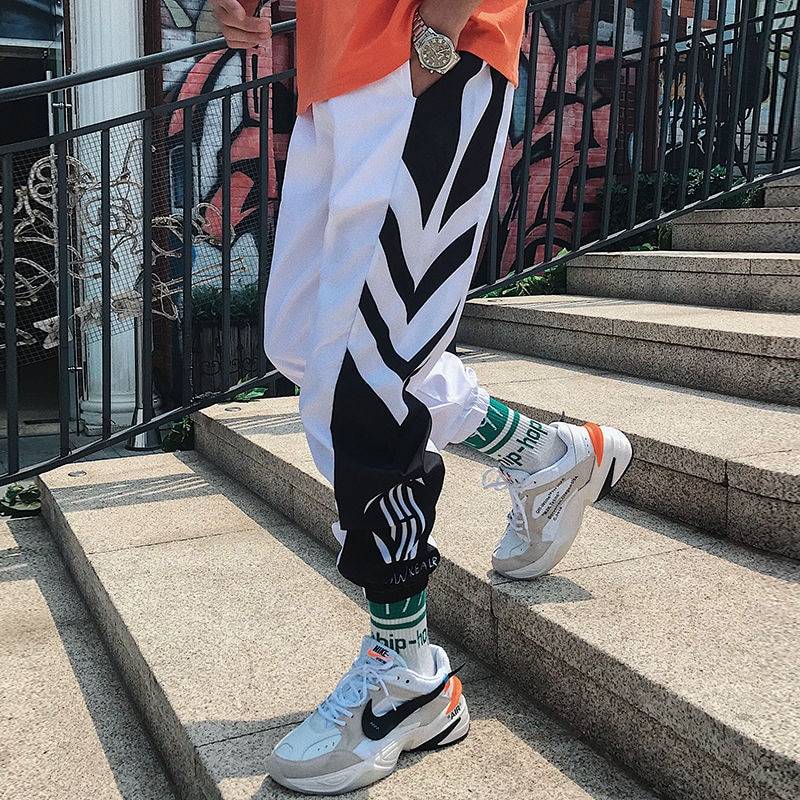 Casual Loose Streetwear Techwear Sport Sweatpants — High-waist cut