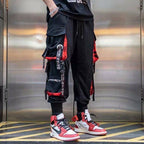 Casual Techwear Letter Ribbons Cargo Pants - ATLAS 1