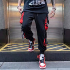Casual Techwear Letter Ribbons Cargo Pants - ATLAS 1