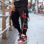 Casual Techwear Letter Ribbons Cargo Pants - ATLAS 1