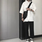 Casual White Collared Loose Blouse Shirt - ATLAS 1
