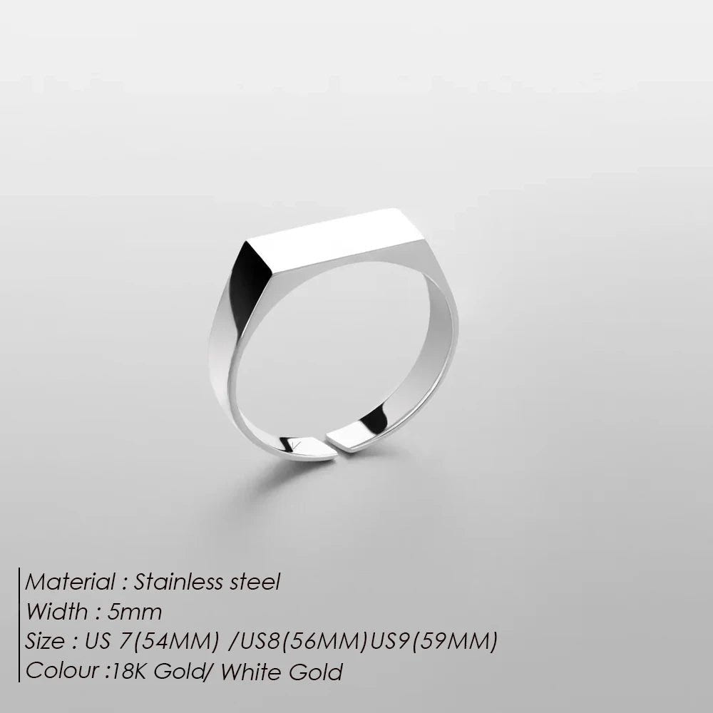 Classic Gold Plated Stainless Steel Ring - ATLAS 1