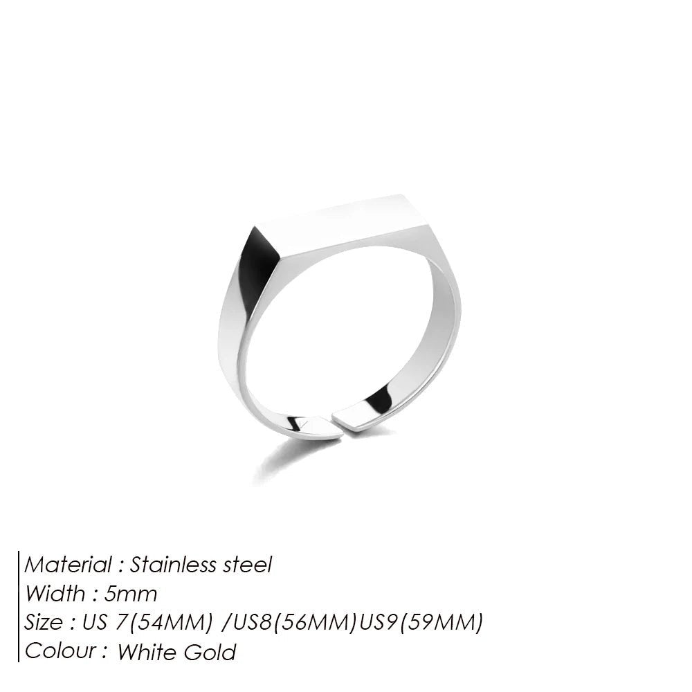 Classic Gold Plated Stainless Steel Ring - ATLAS 1
