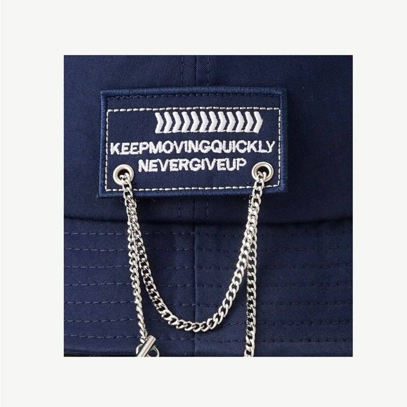 Cotton Chain Detail Techwear Bucket Hat - ATLAS 1