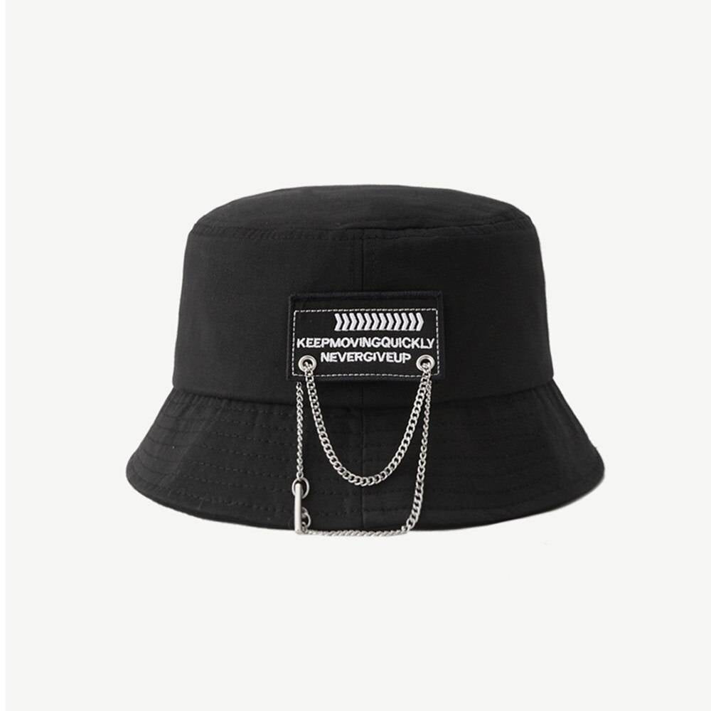 Cotton Chain Detail Techwear Bucket Hat - ATLAS 1
