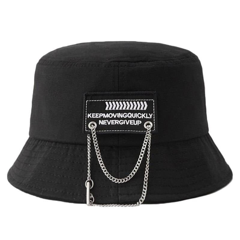 Cotton Chain Detail Techwear Bucket Hat - ATLAS 1