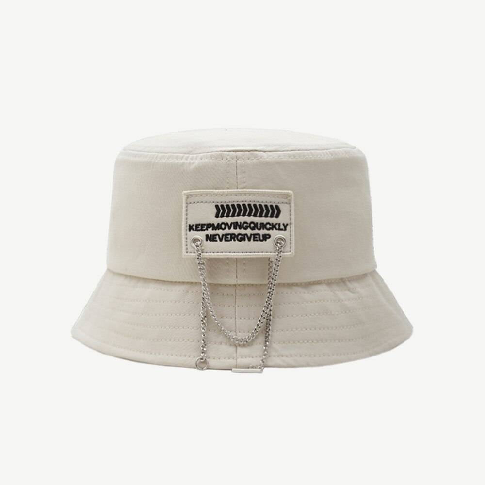 Cotton Chain Detail Techwear Bucket Hat - ATLAS 1