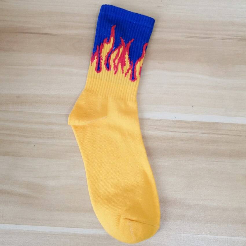 Cotton Flame Print Harajuku Style Socks - ATLAS 1