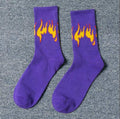 Cotton Flame Print Harajuku Style Socks - ATLAS 1