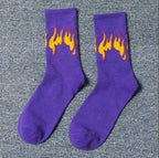 Cotton Flame Print Harajuku Style Socks - ATLAS 1