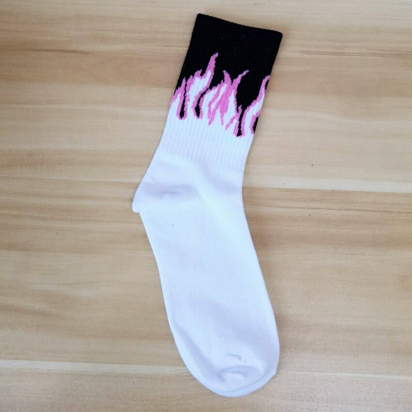 Cotton Flame Print Harajuku Style Socks - ATLAS 1