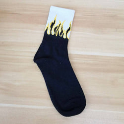Cotton Flame Print Harajuku Style Socks - ATLAS 1