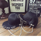 Cotton Pierced Baseball Cap with Chains - ATLAS 1