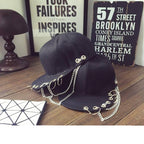 Cotton Pierced Baseball Cap with Chains - ATLAS 1
