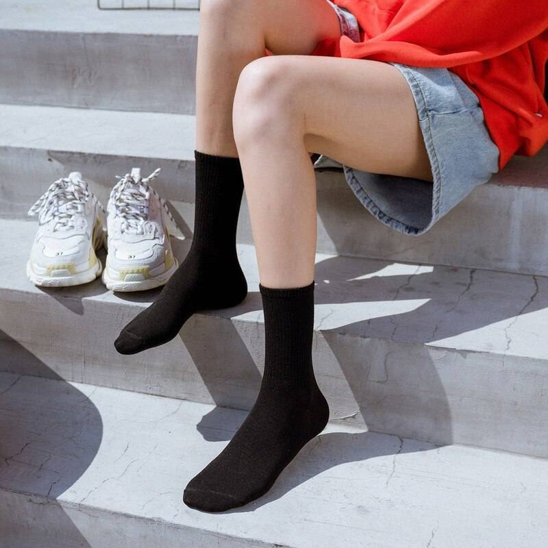 Cotton XX Print Black and White Techwear Sports Socks - ATLAS 1