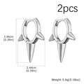 Creative Gothic Punk Rivet Heart Hoop Earrings - ATLAS 1