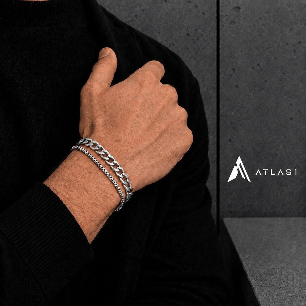 Cuban Link Stainless Steel Bracelets Set - ATLAS 1