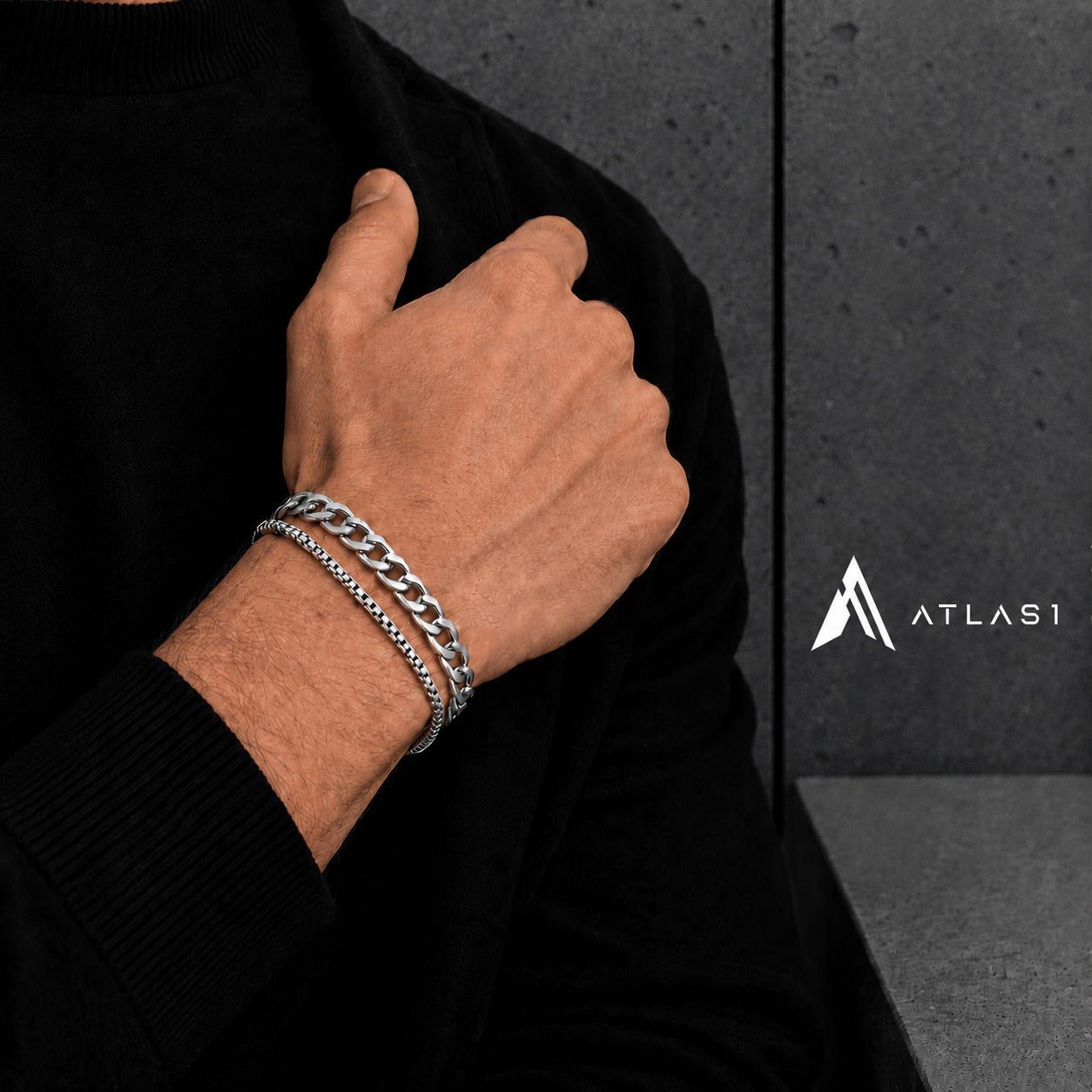 Cuban Link Stainless Steel Bracelets Set - ATLAS 1