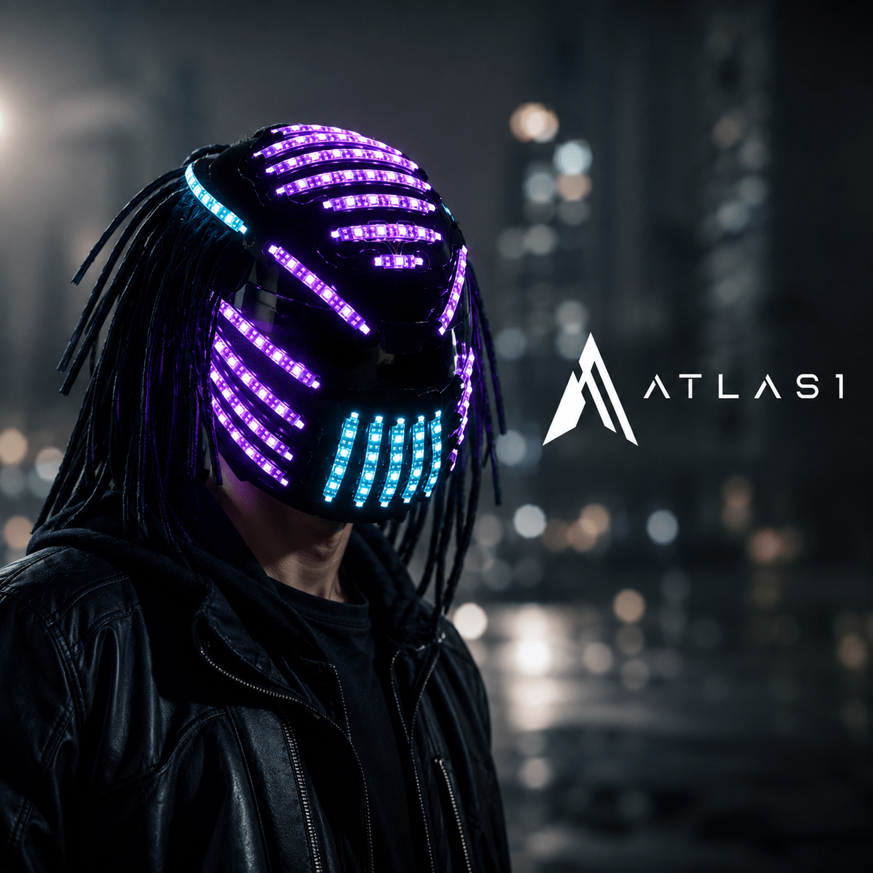 Cyber Punk Style RGB LED Helmet - ATLAS 1