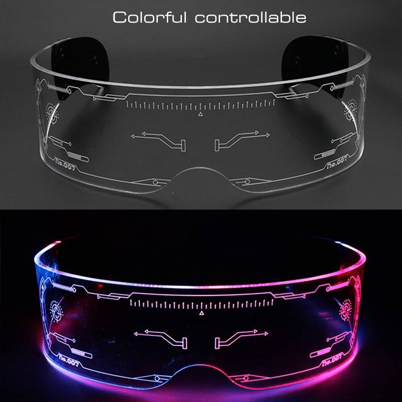 Cyberpunk Transparent LED Glasses - ATLAS 1