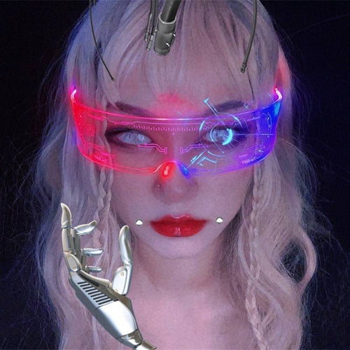 Astra™ — Cyberpunk Transparent LED Glasses