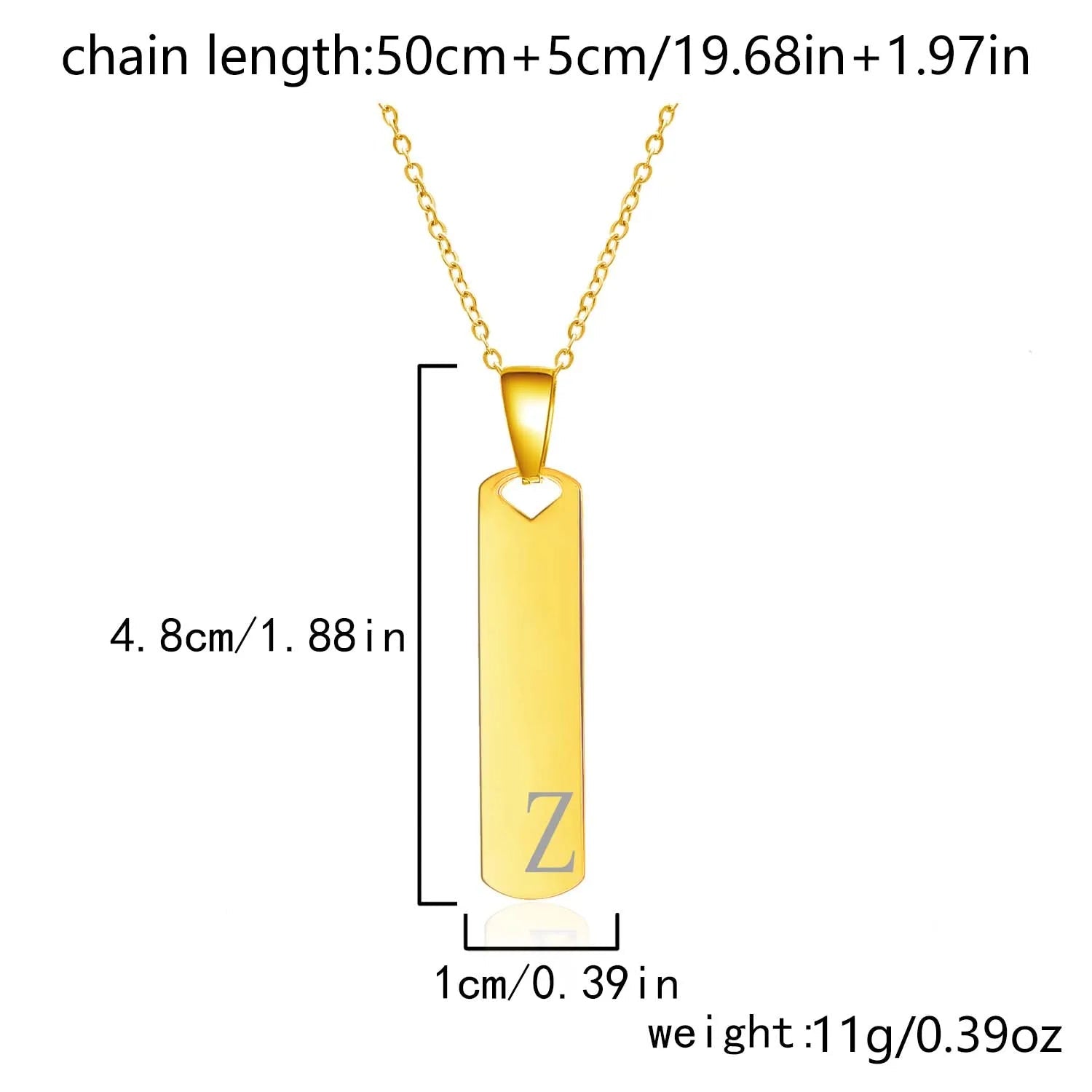 Exquisite Stainless Steel Alphabet Necklace - ATLAS 1