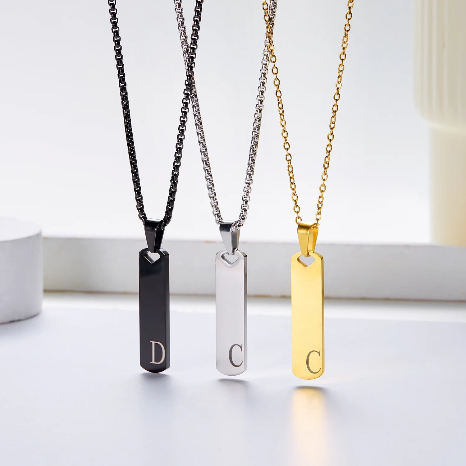 Exquisite Stainless Steel Alphabet Necklace - ATLAS 1