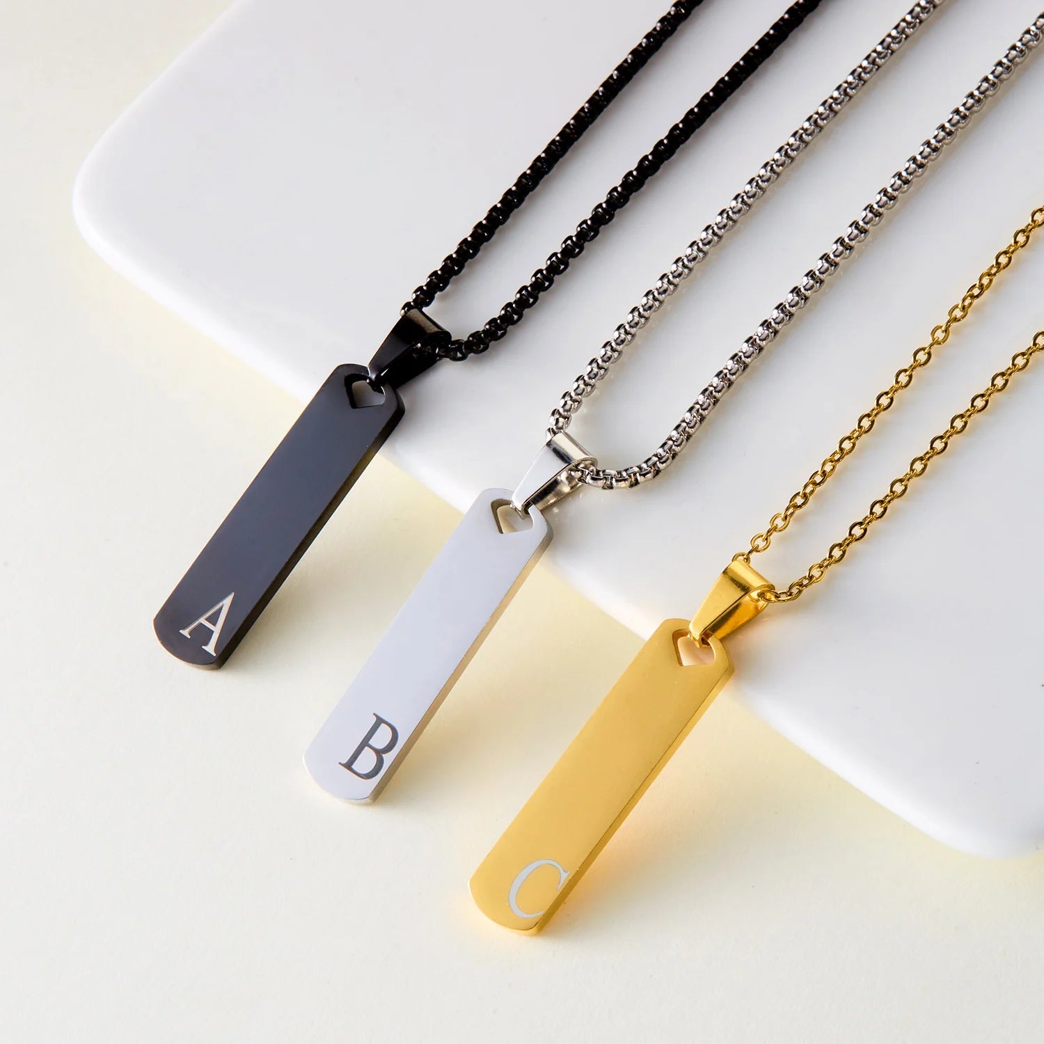 Exquisite Stainless Steel Alphabet Necklace - ATLAS 1