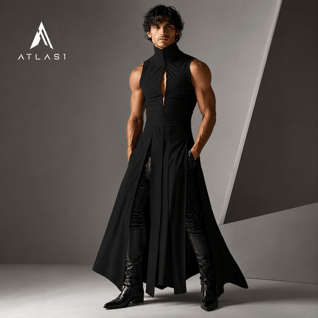 Fashion Irregular Sleeveless Tank Top Men - ATLAS 1