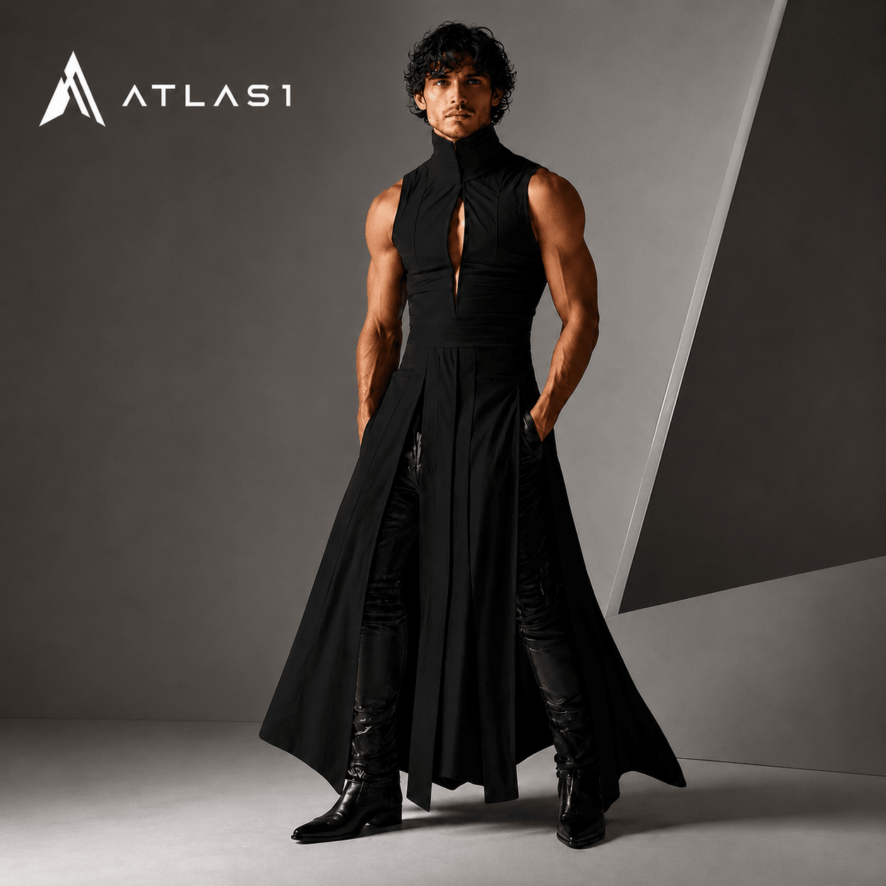 Fashion Irregular Sleeveless Tank Top Men - ATLAS 1