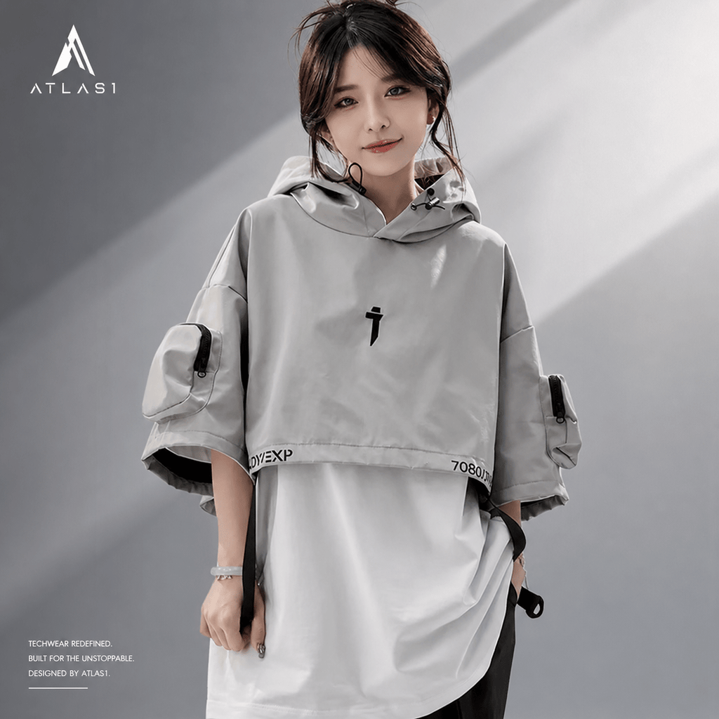 Functional Techwear Hiphop Hooded Streetwear Shirt - ATLAS 1 - Techwear Store