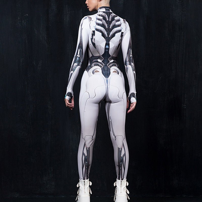 Futuristic Cyberpunk Bodycon Jumpsuit - ATLAS 1