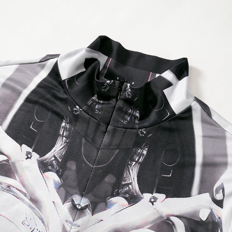 Futuristic Cyberpunk Bodycon Jumpsuit - ATLAS 1