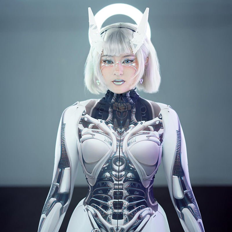 Futuristic Cyberpunk Bodycon Jumpsuit - ATLAS 1