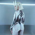 Futuristic Cyberpunk Bodycon Jumpsuit - ATLAS 1