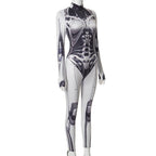Futuristic Cyberpunk Bodycon Jumpsuit - ATLAS 1