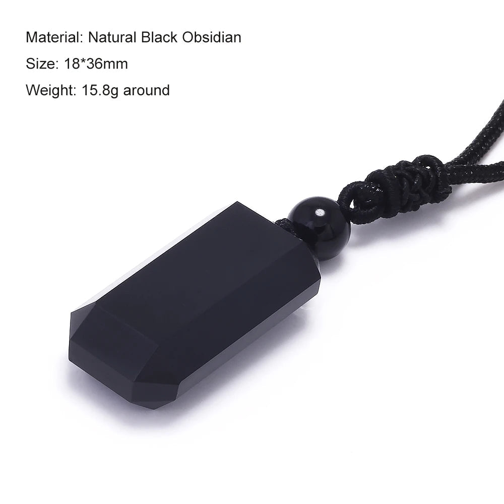 Geometric Natural Stone Pendant Necklace - ATLAS 1 - Techwear Store
