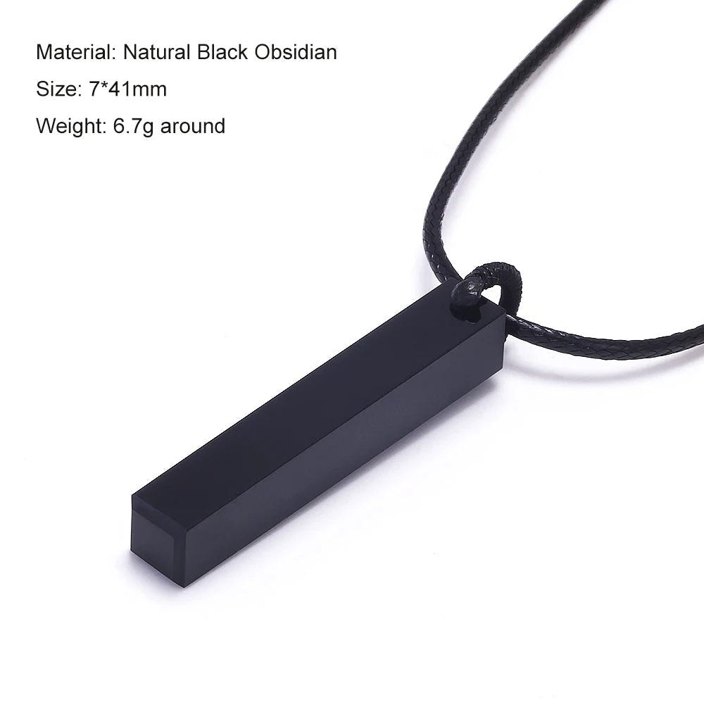 Geometric Natural Stone Pendant Necklace - ATLAS 1 - Techwear Store