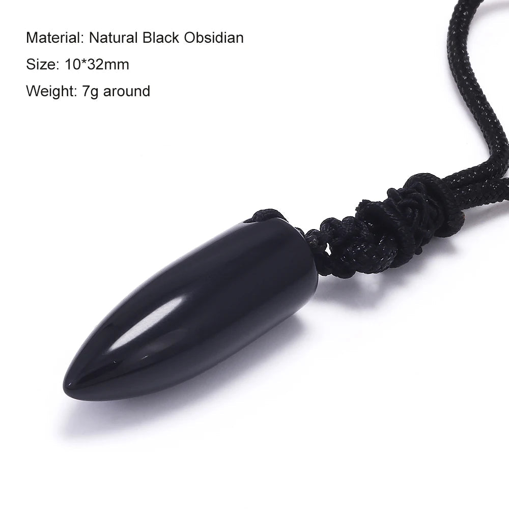 Geometric Natural Stone Pendant Necklace - ATLAS 1 - Techwear Store