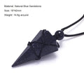 Geometric Natural Stone Pendant Necklace - ATLAS 1 - Techwear Store
