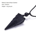 Geometric Natural Stone Pendant Necklace - ATLAS 1 - Techwear Store