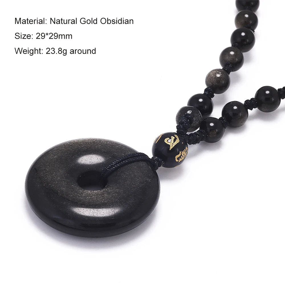 Geometric Natural Stone Pendant Necklace - ATLAS 1 - Techwear Store