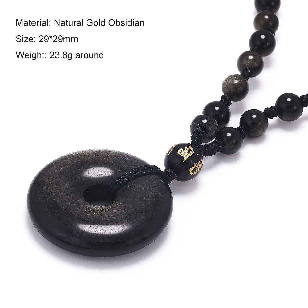 Geometric Natural Stone Pendant Necklace - ATLAS 1 - Techwear Store