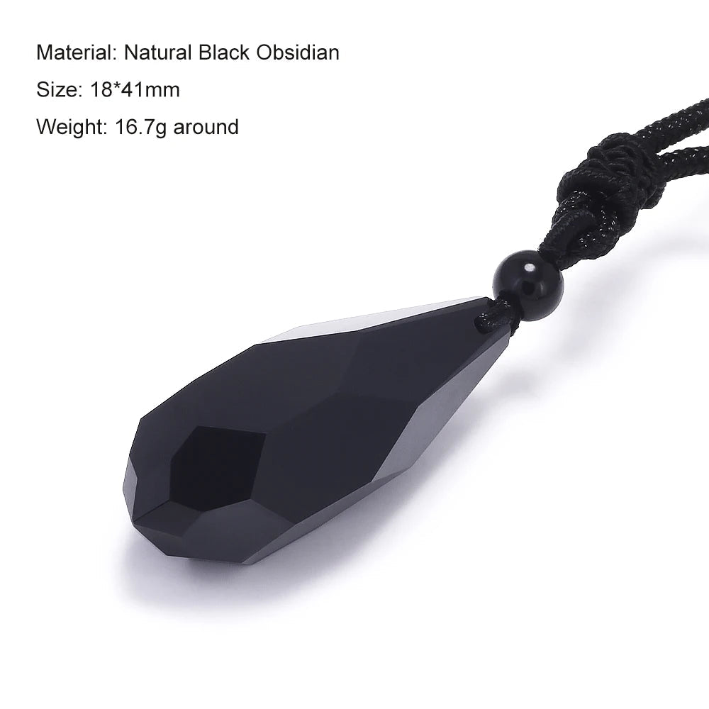 Geometric Natural Stone Pendant Necklace - ATLAS 1 - Techwear Store