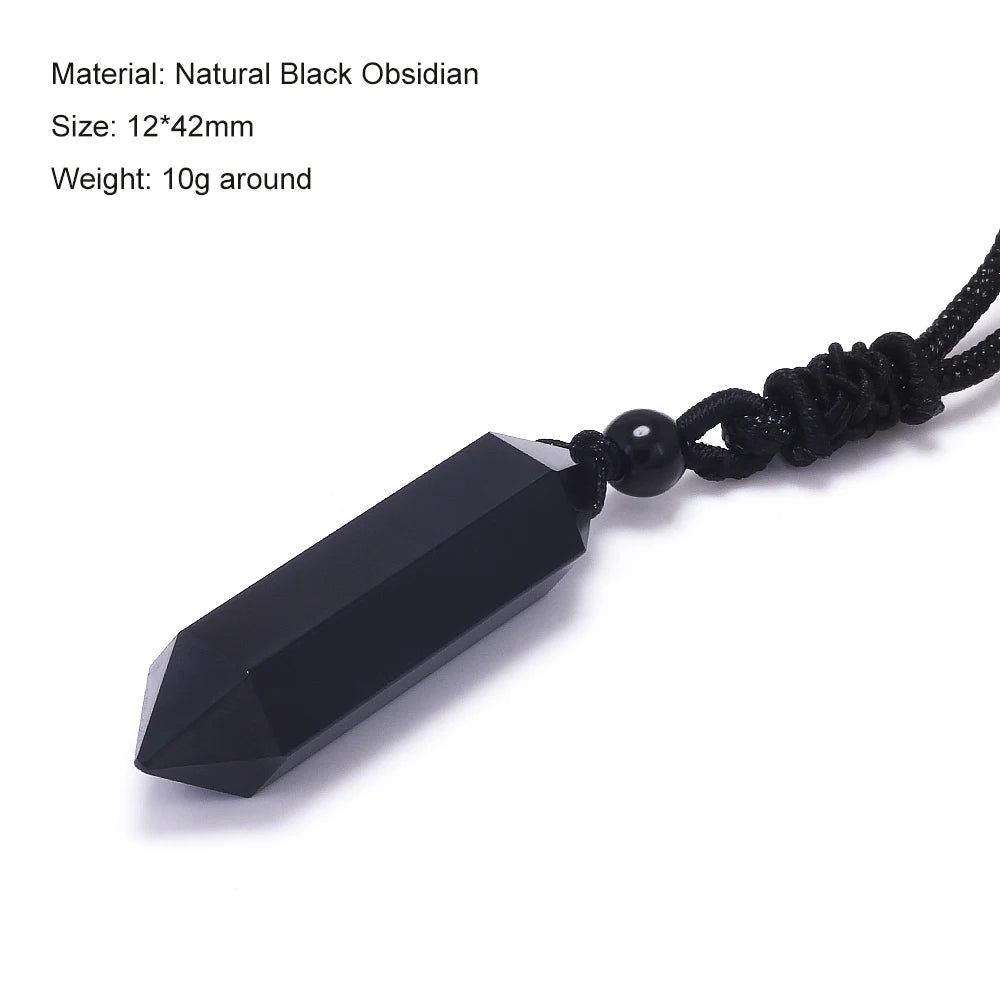 Geometric Natural Stone Pendant Necklace - ATLAS 1 - Techwear Store