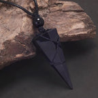 Geometric Natural Stone Pendant Necklace - ATLAS 1 - Techwear Store