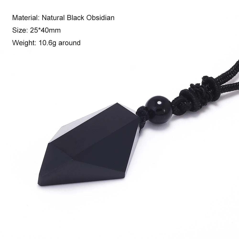 Geometric Natural Stone Pendant Necklace - ATLAS 1 - Techwear Store
