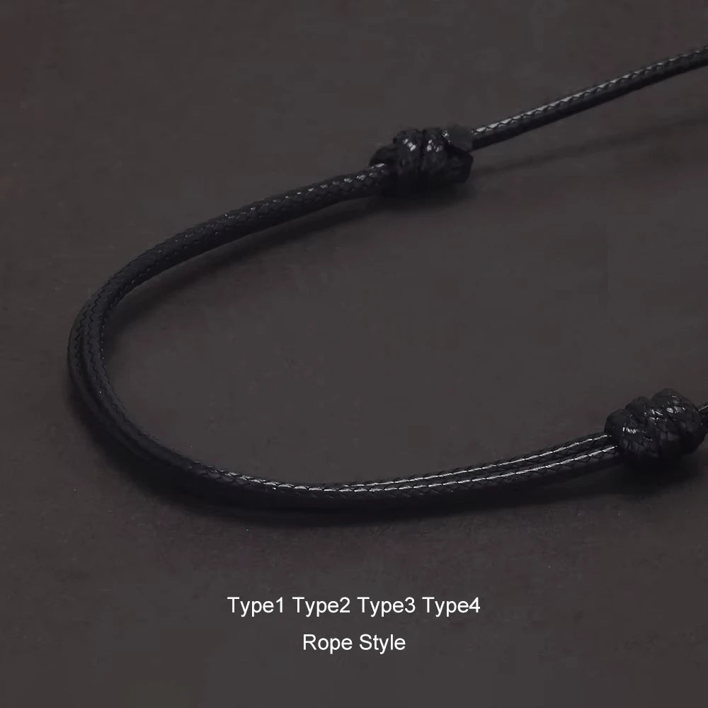Geometric Natural Stone Pendant Necklace - ATLAS 1 - Techwear Store